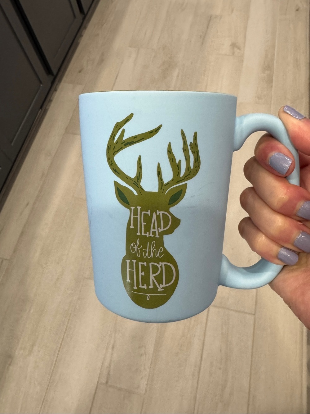Caribou Coffee Light Blue 'Head of the Herd' Deer Mug